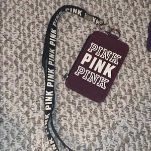 PINK lanyard and wallet
